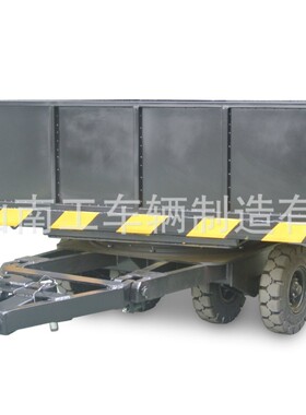 12T4米转盘式平板拖车 仓栅护栏平板缓冲式牵引架平板拖车
