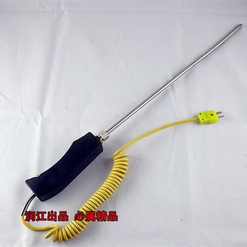 WRNK-187/104M手持手柄K型铠装热电偶探针锌/铝水高温炉温度探头