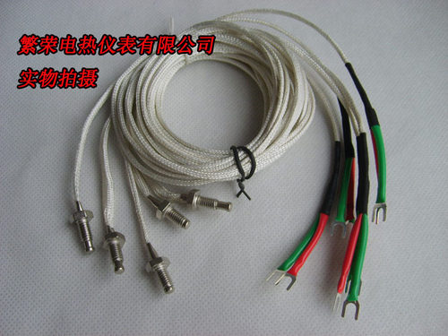 螺钉式热电偶,螺钉偶,温度传感器,K,E,纱包线3米,M6螺纹