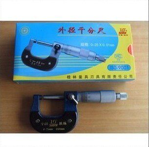 正宗桂林量具 桂量外径千分尺0-25 25-50 50-75mm 精度0.01mm