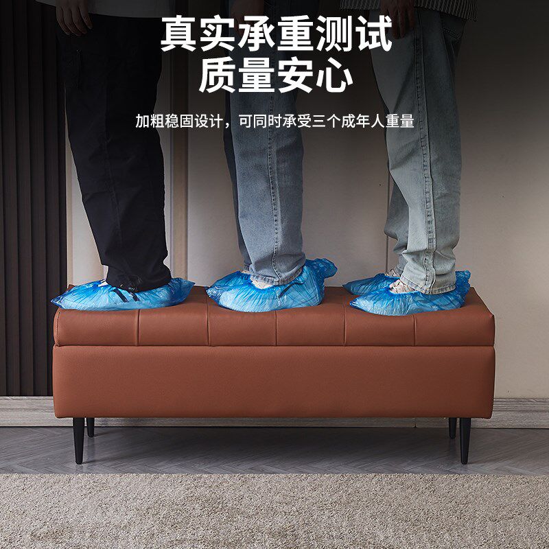 卧室床尾凳床榻床脚凳入户换鞋凳服装店沙发储物收纳凳床边长凳子