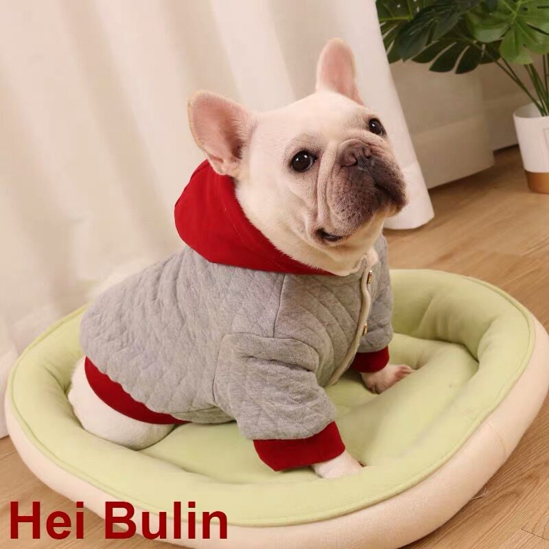 秋冬款法斗衣服巴哥斗牛犬英牛胖狗双层加厚加绒棉衣柔软舒适外套