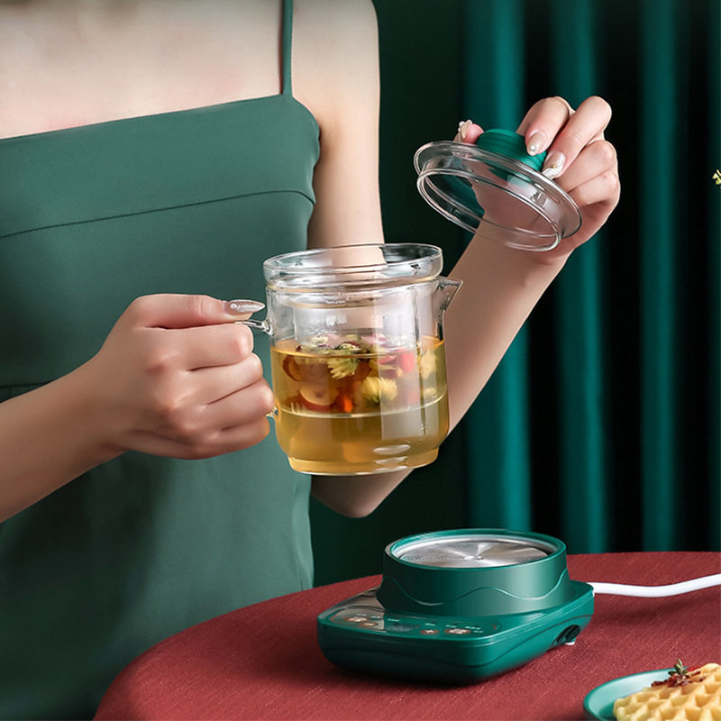 陶瓷电煮杯加热电热杯电炖玻璃杯煮茶烧水煮咖啡牛奶加热电炖杯