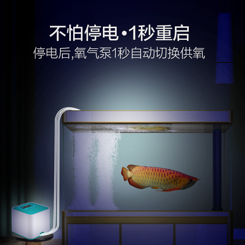 鱼缸氧气泵增氧泵充电两用超静音养鱼小型增氧机户外便携式打氧机