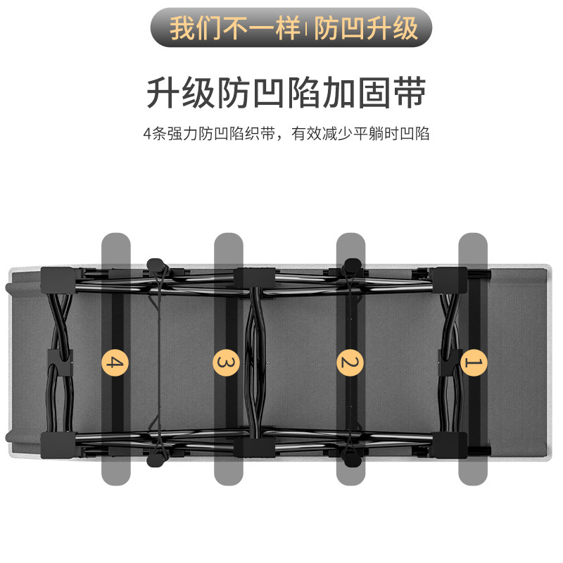 灵鹰折叠床单人办公室午休午睡床便携款行军家用简易轻便躺椅神器