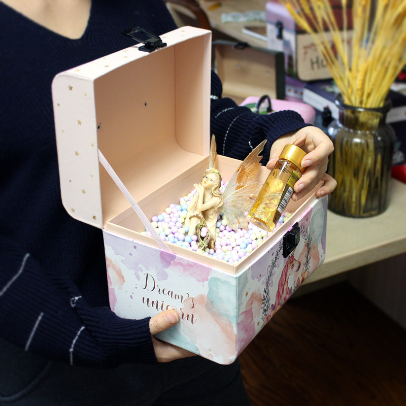 礼品盒长方形提箱创意田园母亲节鲜花包装盒圣诞情人节生日礼物盒