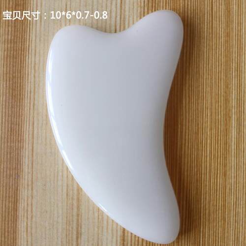 天然白玉石面部海豚刮痧板加大加厚脸眼部美容拨筋棒拨经全身通用