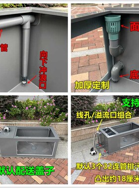 超白玻璃观赏鱼池侧部过滤锦鲤鱼箱客厅阳台金鱼兰寿龙鱼轻体鱼缸