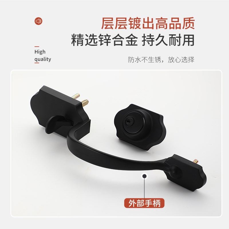 黑色套装把手锁室内卧室木门锁不锈钢门锁静音门锁防盗锁芯把手锁