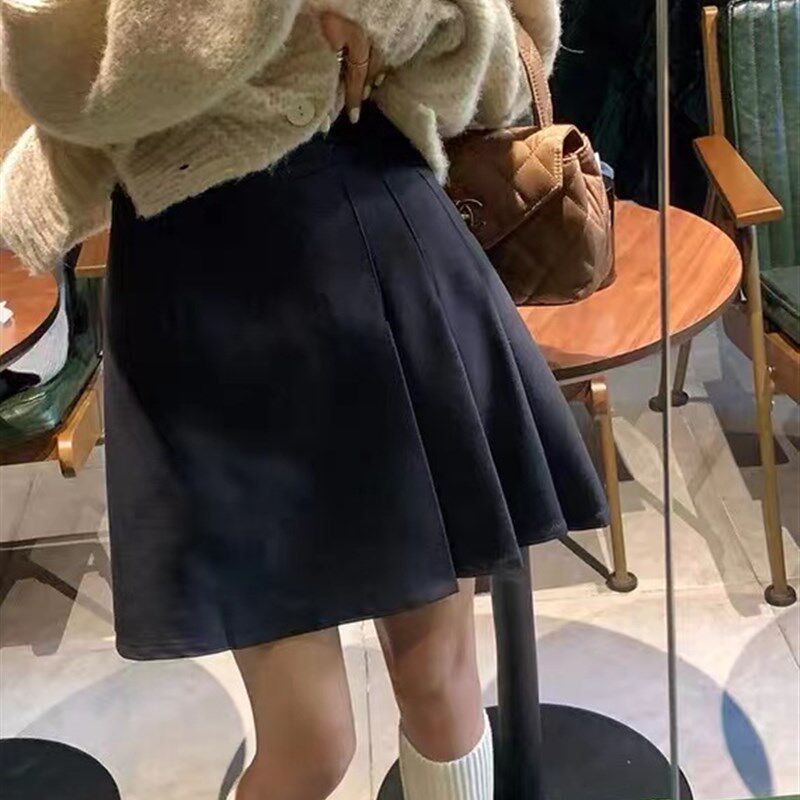 大碗plus定制大码女装肥妹妹mm拼接百褶西装短裙秋显瘦a字半身裙