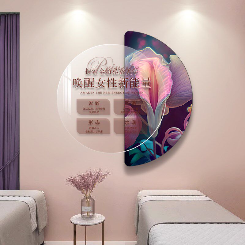 美容院装饰画医美私密房间保养挂画妇科产后护理抗衰紧致广告壁画