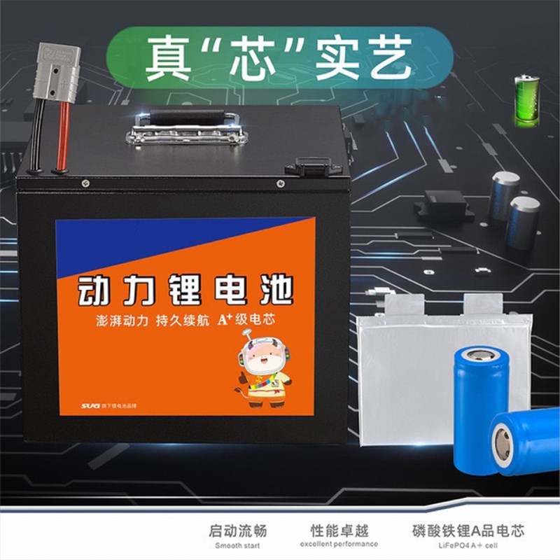 48V50AH锂电池适用于自行车电动喷雾水泵磷酸铁锂电池