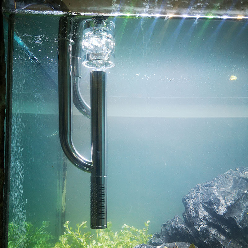 共拓不锈钢除油膜上调节进出水管除油膜器旋转出水口水族箱过滤桶