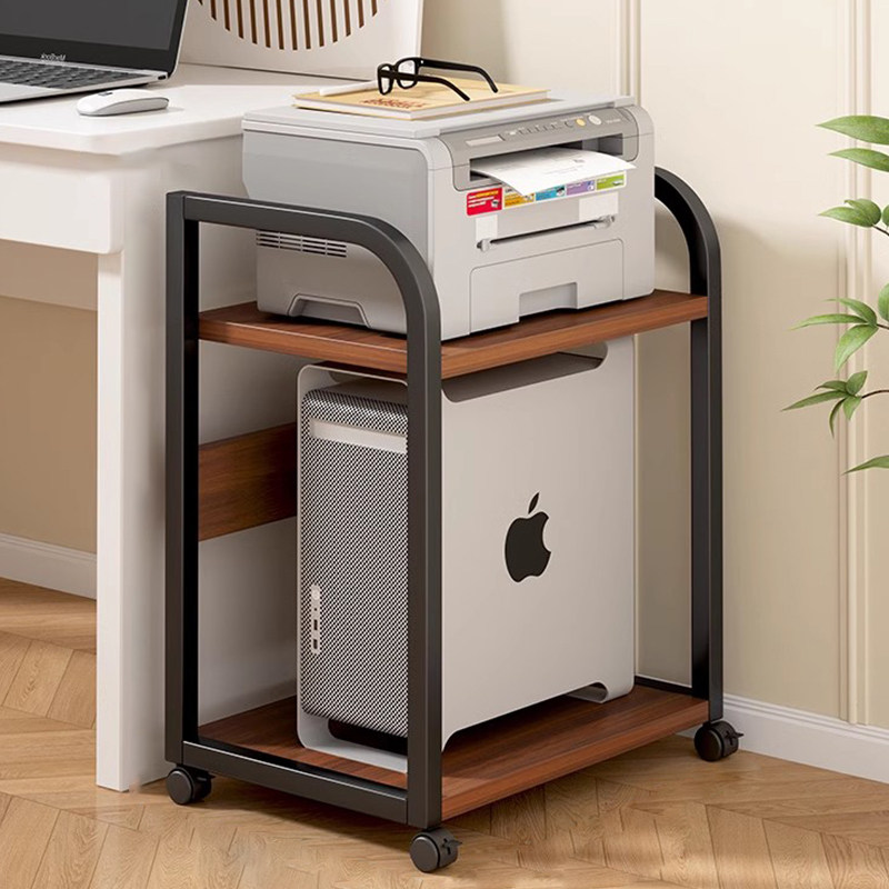 办公室打印机置物架落地移动支架机箱托架收纳放置柜电脑主机架子