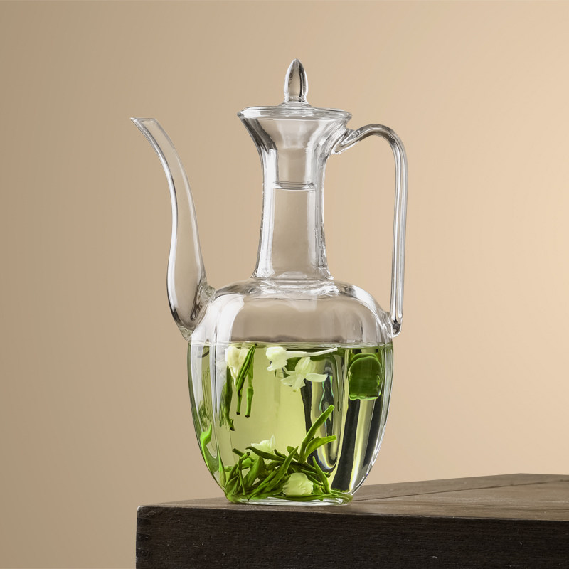 仿宋执壶宋代玻璃泡茶单壶绿茶泡茶器复古中式长嘴冲绿茶专用茶具