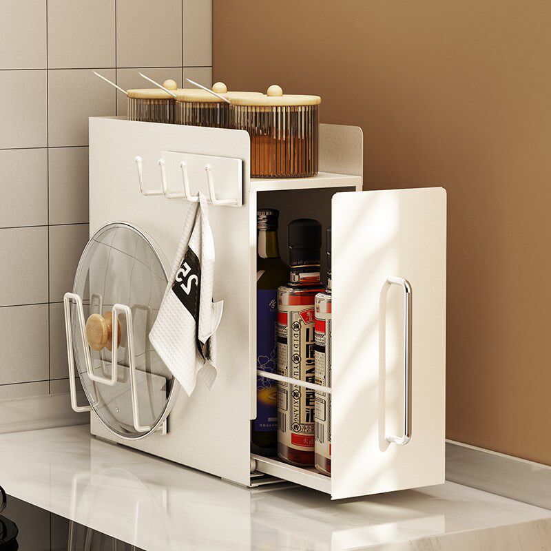 厨房转角抽拉式台面调料架双层调料品置物架油盐酱醋调味收纳架子