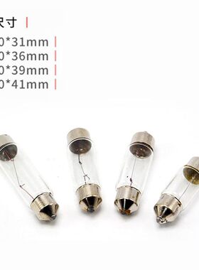 双尖阅读汽车后备箱小灯珠12V24V30V36V5W10W两头尖灯泡橄榄灯