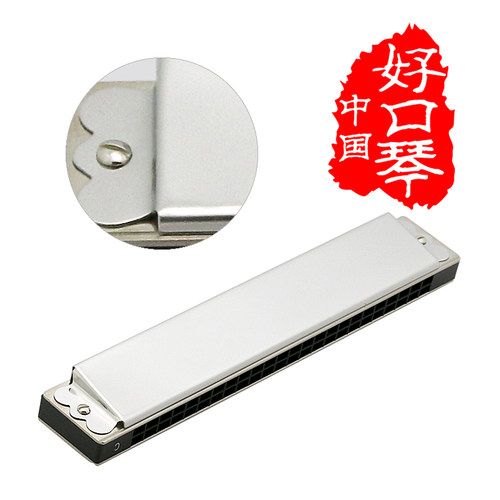 黄牌24孔复音口琴成人高级专业初学者自学降升# C D E F G A B 调