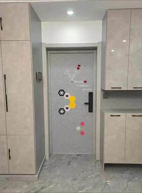 欧式创意防盗门卧室隔音门贴纸毛毡门贴自粘改造入户翻新防撞装饰
