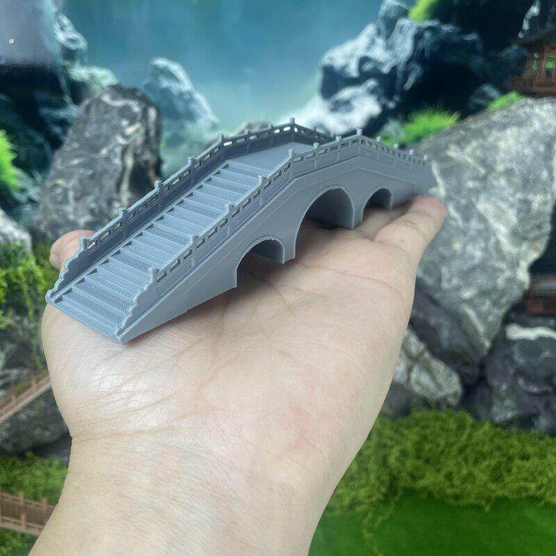 假桥装饰摆饰彷真造景桥桥模型中式微缩摆件假山造景配件园林小桥
