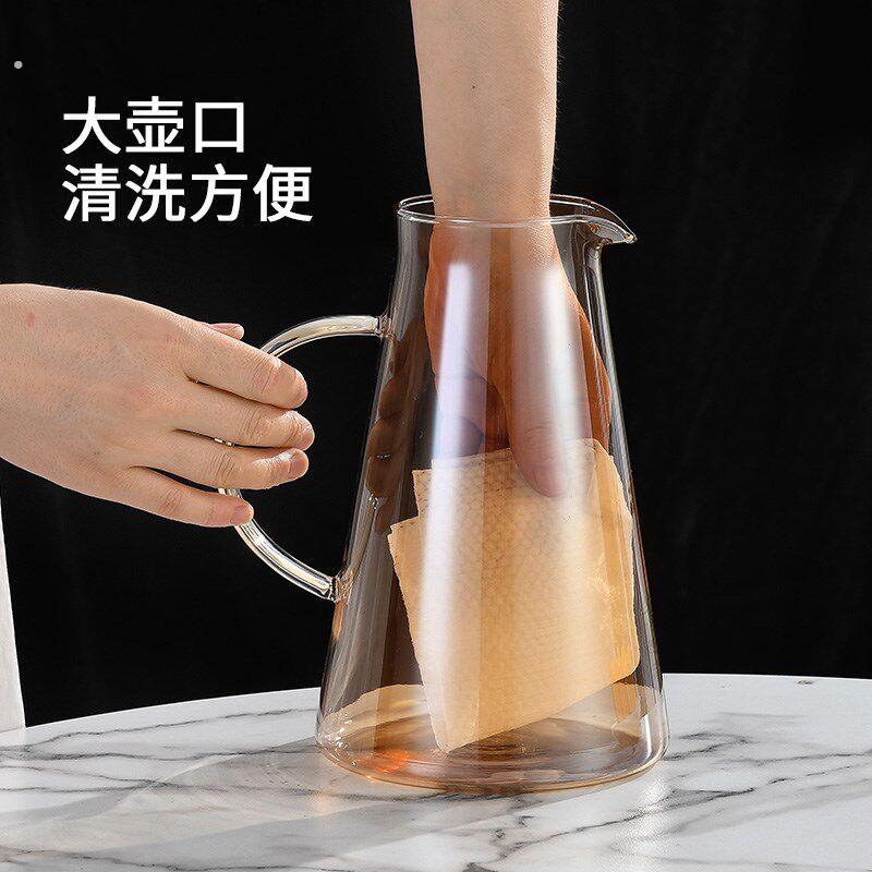 高硼硅耐热玻璃水壶耐高温家用夏季凉白开水杯大容量泡茶壶套装