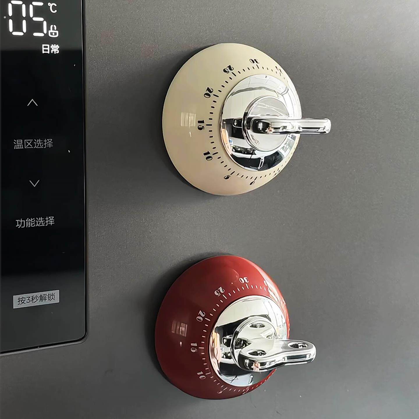 厨房机械计时器做饭提醒器声音大定时器磁吸冰箱秒表闹钟2025新款
