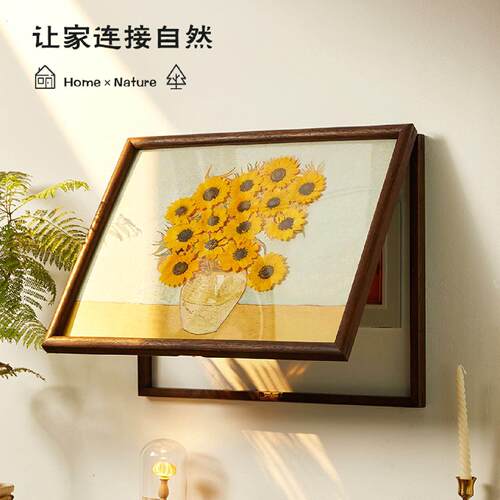 开关电表箱装饰画免打孔遮挡电闸箱客厅开关电表盒配电箱实木挂画 - 封面