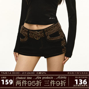 Ariseism 美式复古休闲短裤女2025秋季新款送腰带