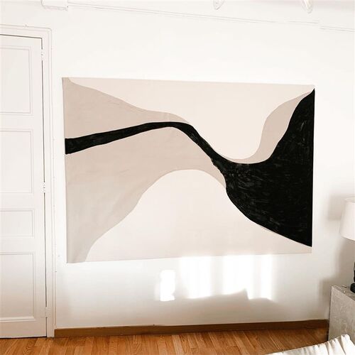 懒伞 北欧风简约装饰画入户玄关黑白艺术挂画小众客厅背景墙壁画