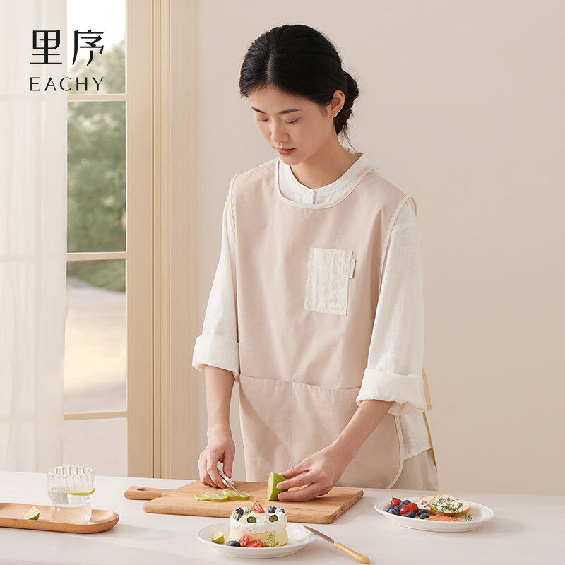 里序围裙厨房家用2024新款罩衣防油防水马甲式女高级感背心透气