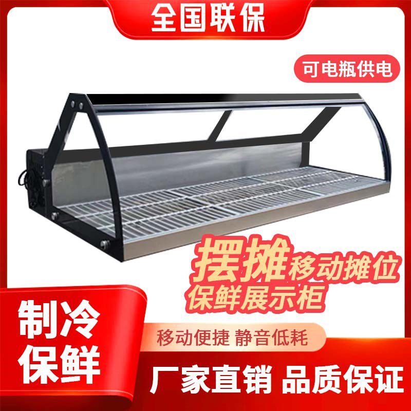 三轮车移动摆摊保鲜柜烧烤卤味炸串凉菜熟食台式展示柜风冷直冷