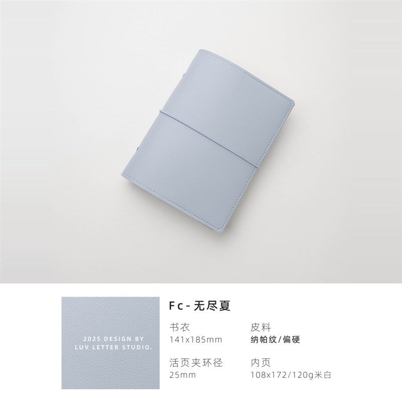 A6Fc宽版迷你可爱小笔记本子手账本便携随身记事本活页手帐本图片