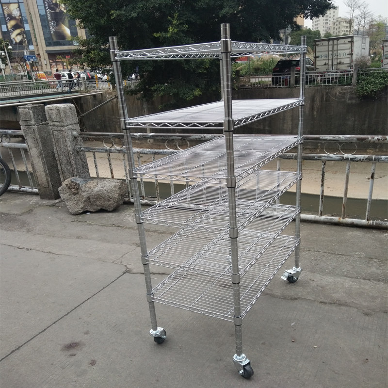 线网货架置物架多层储物架子仓库房货物架家用工厂镂空金属展示架