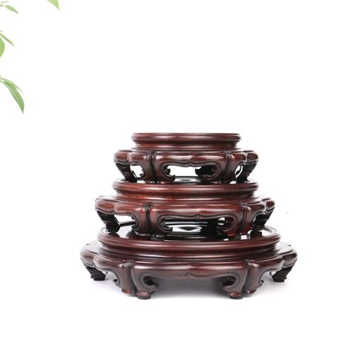 非洲酸枝木瓷器底座实木雕刻玉器摆件花瓶盆景文玩工艺礼品摆饰底