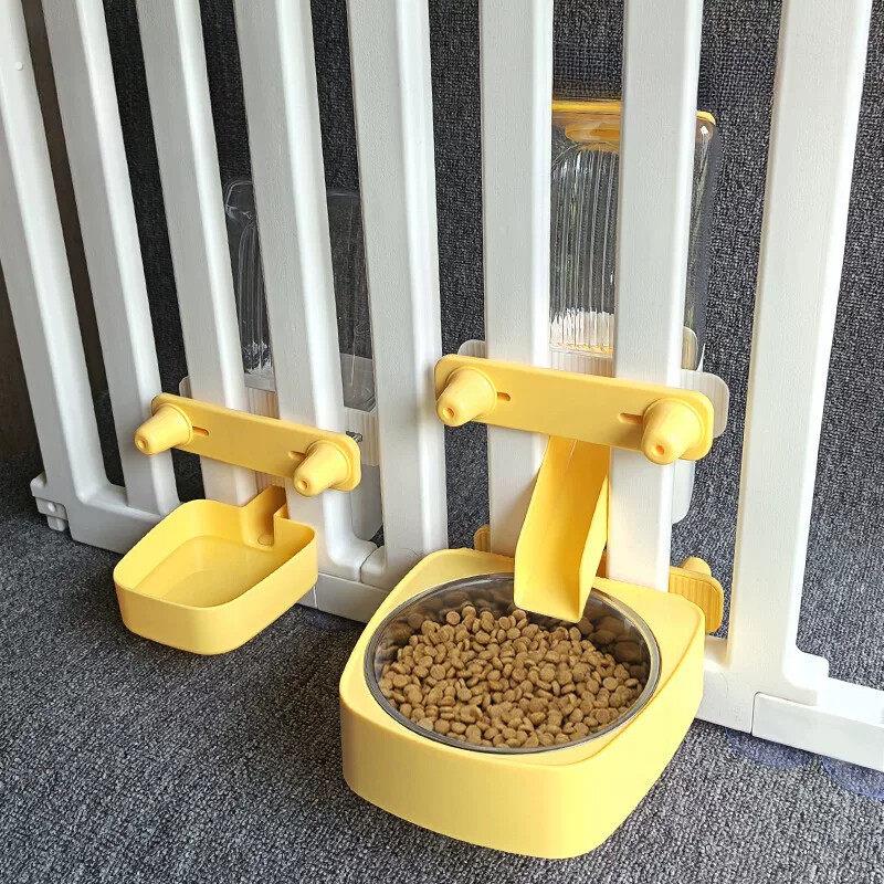 狗狗挂式饮水机猫咪喝水碗自动喂食器粗细笼双用悬挂水壶宠物用品