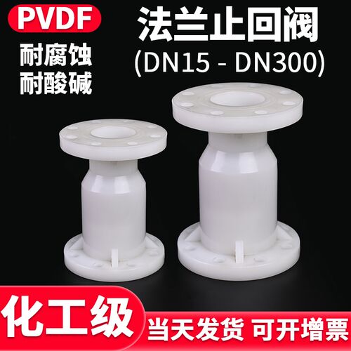 国标PVDF法兰立式止回阀化工阀门水管球型止逆阀逆止阀开关DN100