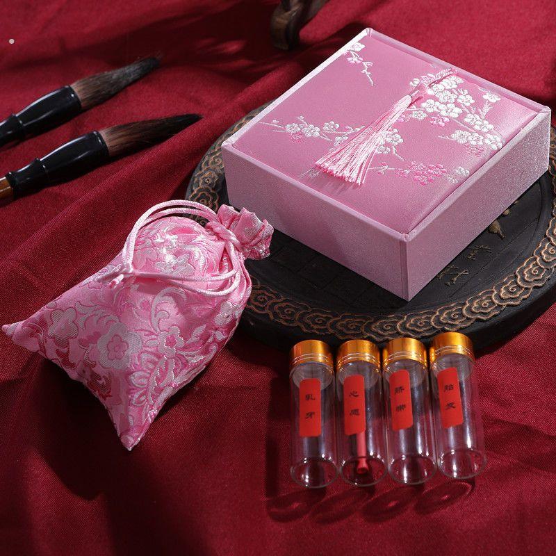 婴儿脐带胎发收纳盒纪念品保存盒宝宝胎毛保存瓶自制肚脐带储存瓶