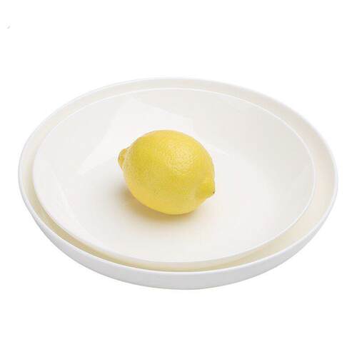 纯白骨瓷盘子菜盘汤盘饺子盘饭盘 圆形中式日式家用陶瓷餐具碟子