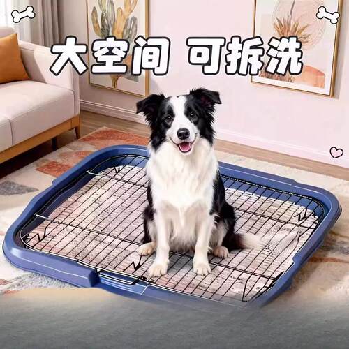 狗厕所不锈钢防踩屎小型犬便盆易清理中型犬定点大小便神器狗砂盆