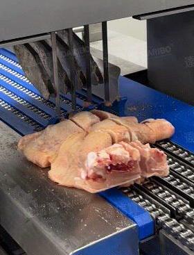 W冻猪蹄劈半机猪手切半机冷冻肉制品带骨冻肉猪蹄分切机0.5秒急停