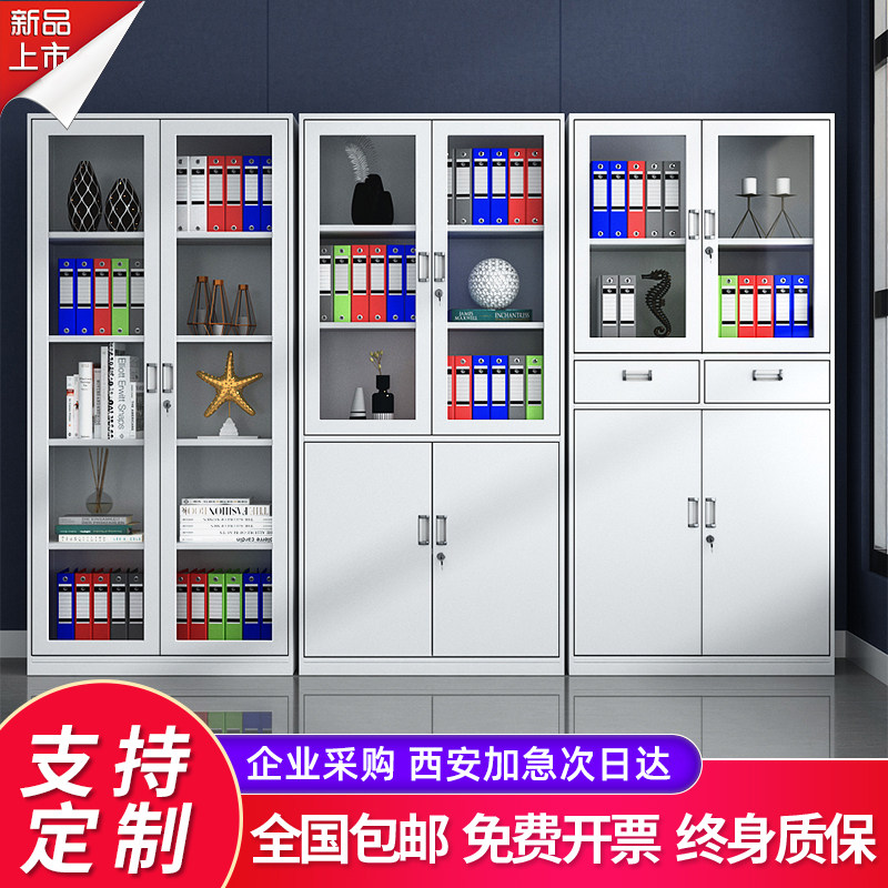 陕西省西安市办公文件柜铁皮柜带锁财务凭证档案资料储物柜更衣柜