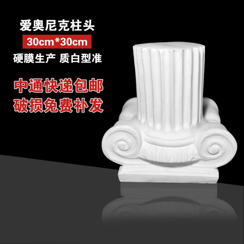 罗马柱石膏像头像爱奥尼克柱头美术写生素描模型绘画教具雕塑摆件