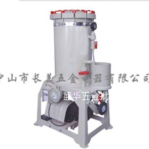 长美牌 电镀过滤机 耐酸碱过滤机HL-2006 20寸/6支 750W 口径50M