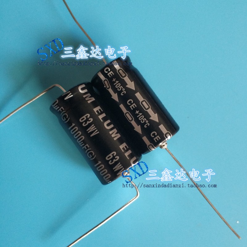 63V1000UF 1000UF63V 阴极轴向卧式 胆机音频电解电容 16*2530
