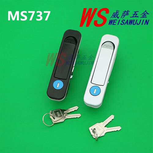 同款的柜锁和铰链 MS737亚光 黑色 平面锁 与同尺寸