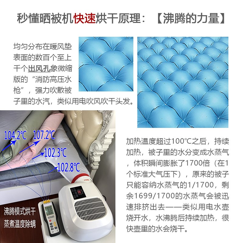 睡仙2米宽晒被机烘被机干衣机回南天梅雨季除潮消毒杀菌除螨虫