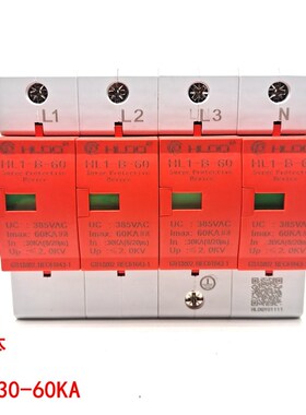 上海沪雷 浪涌保护器 避雷器 HL1-B-60 4P 30-60KA 大型 电源模块