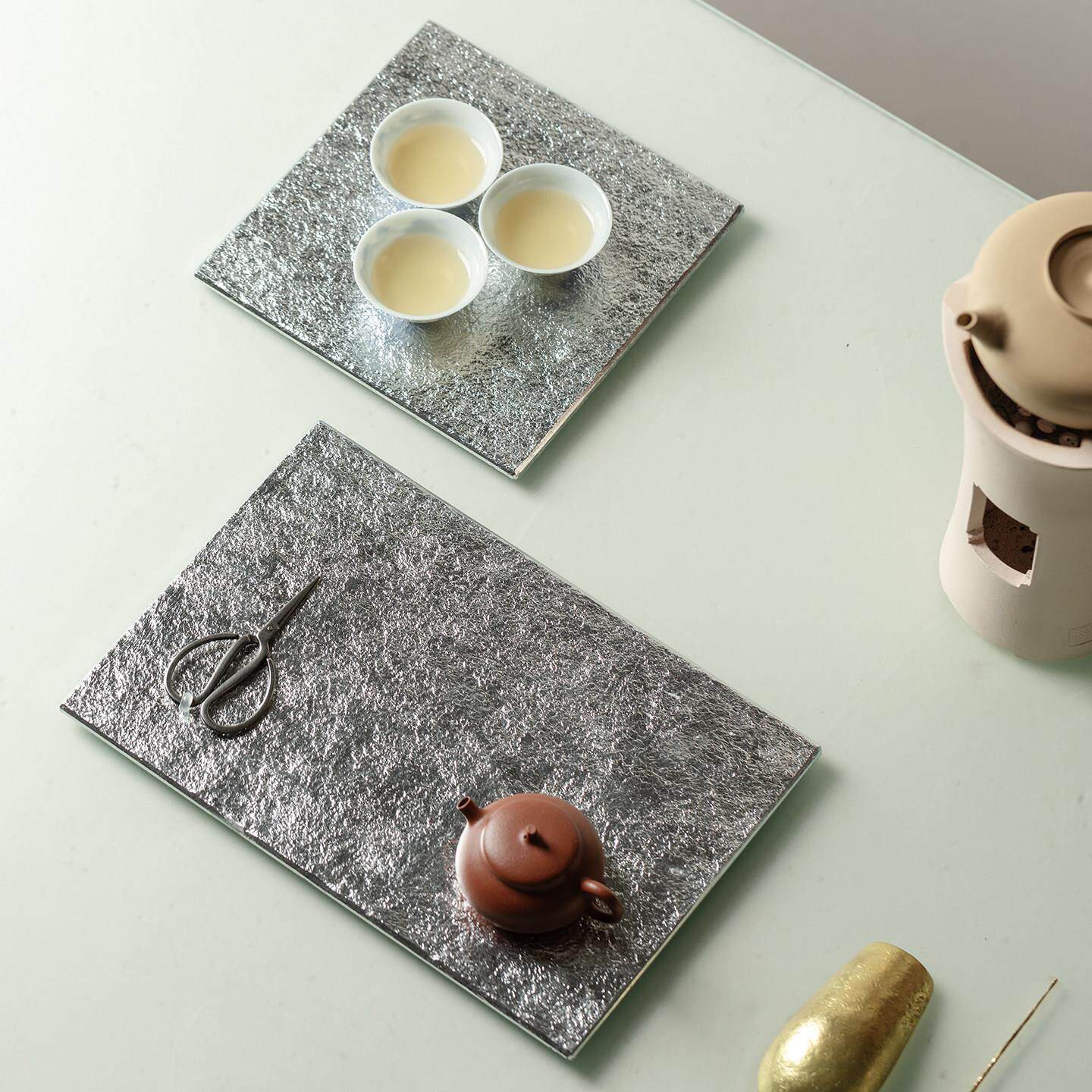 梵汝高天然乌金银箔乌金石-泡茶台台茶盘档功夫茶干泡台茶石茶道