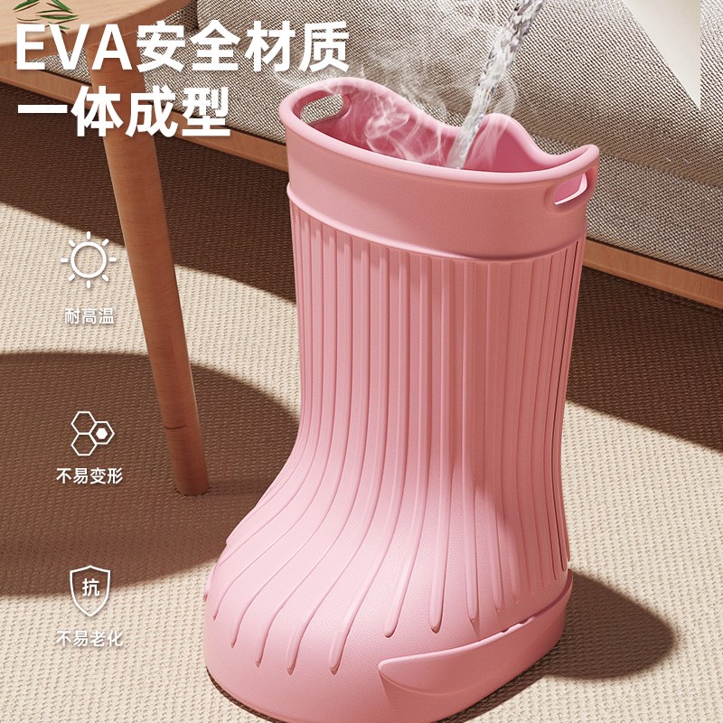 泡脚桶家用冬天加高深桶过小腿保温中药蒸熏恒温泡脚鞋按摩过膝盖