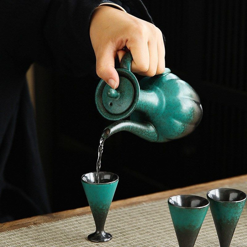 陶瓷酒具套装中式复古老式酒壶仿宋高档家用蜡烛加热黄白温烫酒壶